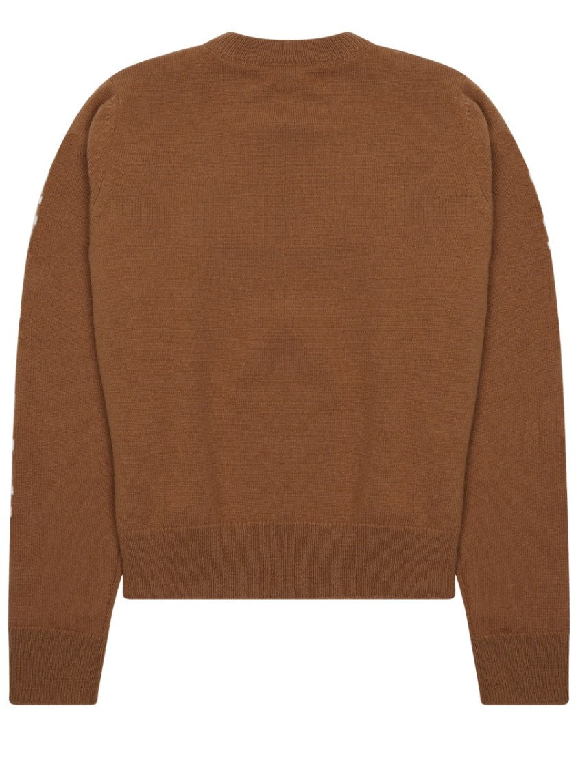 Celine Wool And Cashmere Blend Sweater With Logo Accents
