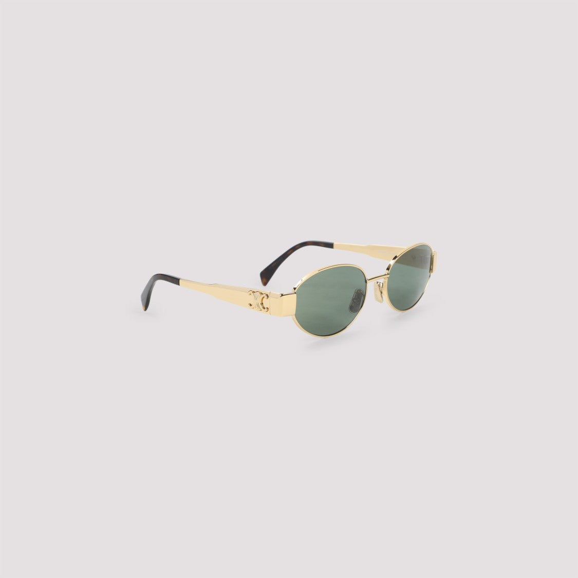 Celine Oval Sunglasses With Golden-Toned Metal Frame