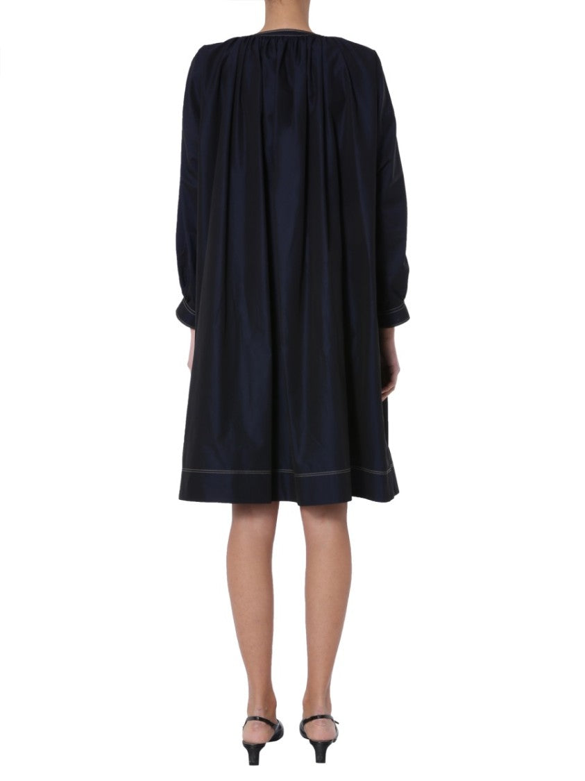 Givenchy A-Line Dress With Bold Button Closure