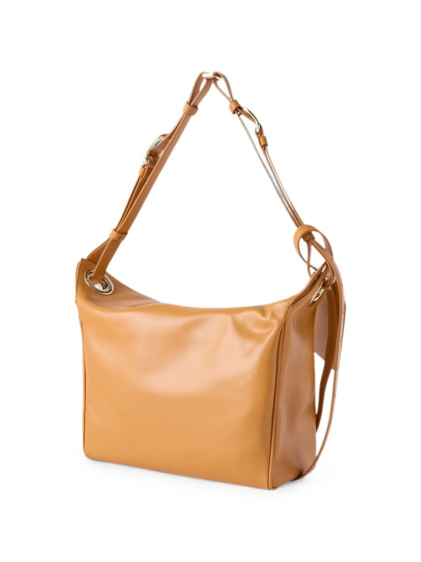 Furla Light Brown Ginevra M Rectangular Leather Shoulder Bag