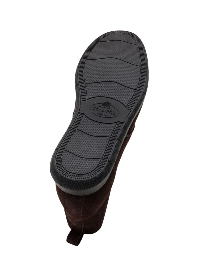 Church's Dark Brown Minimalist Suede Rising Lace-Up Shoes