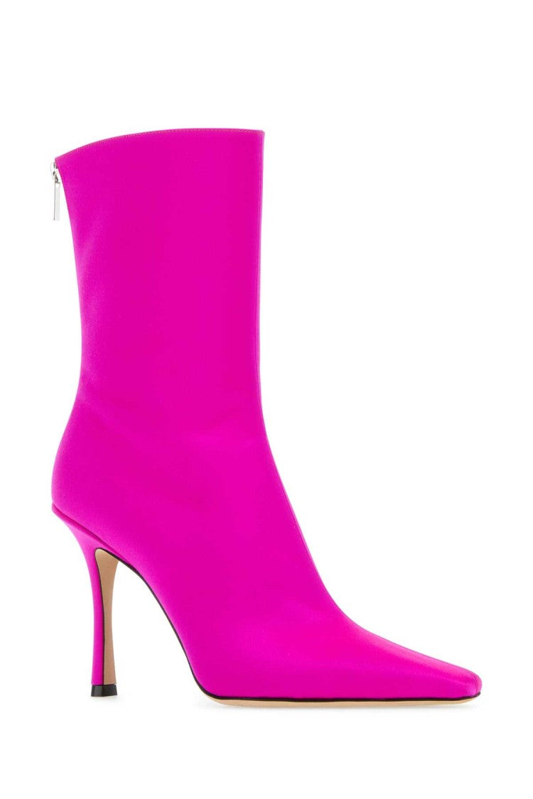 Jimmy Choo Fuchsia Satin Ankle Boots