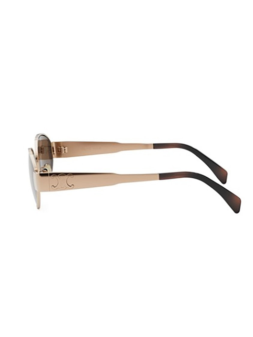 Celine Oval Cl40235u Metallic Finish Sunglasses
