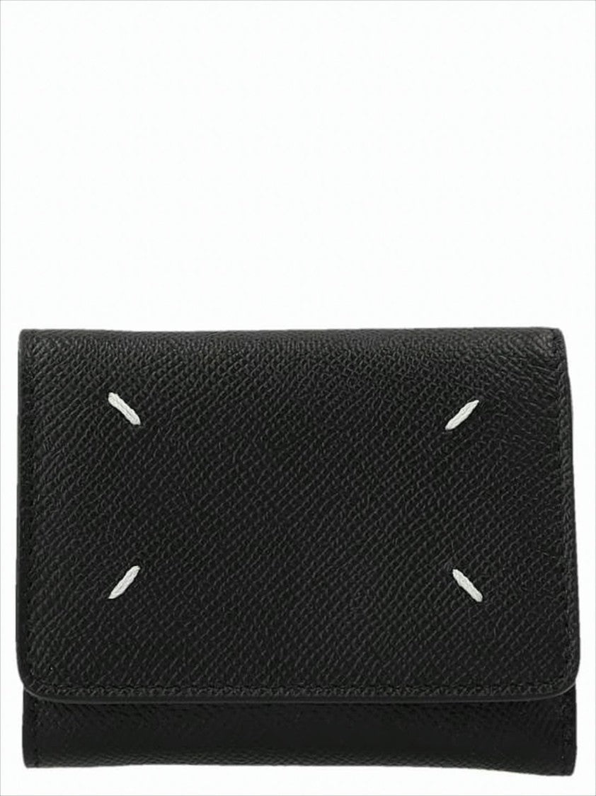 Maison Margiela Textured Calf Leather Tri-Fold Wallet