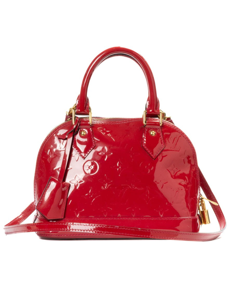 Louis Vuitton Fuchsia Alma Bb Patent Leather Tote Bag