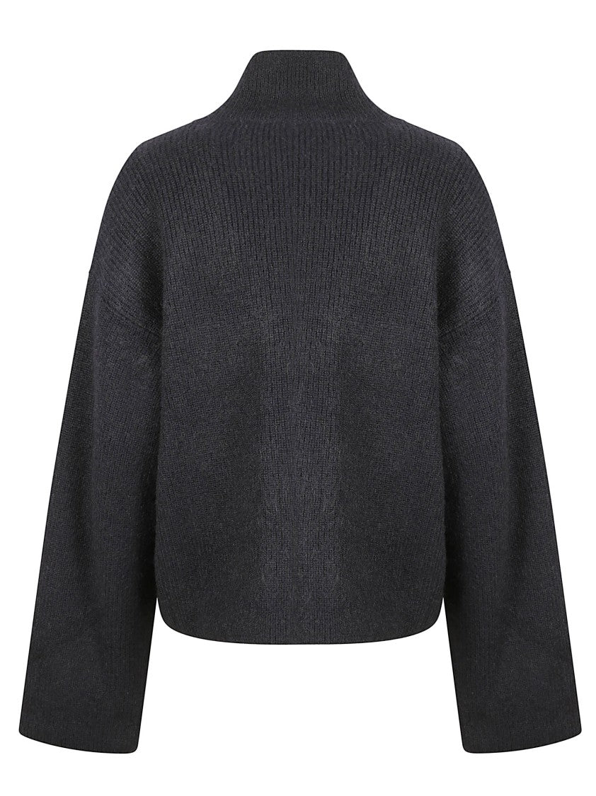Fabiana Filippi Textured Mohair Blend Cardigan With High Collar