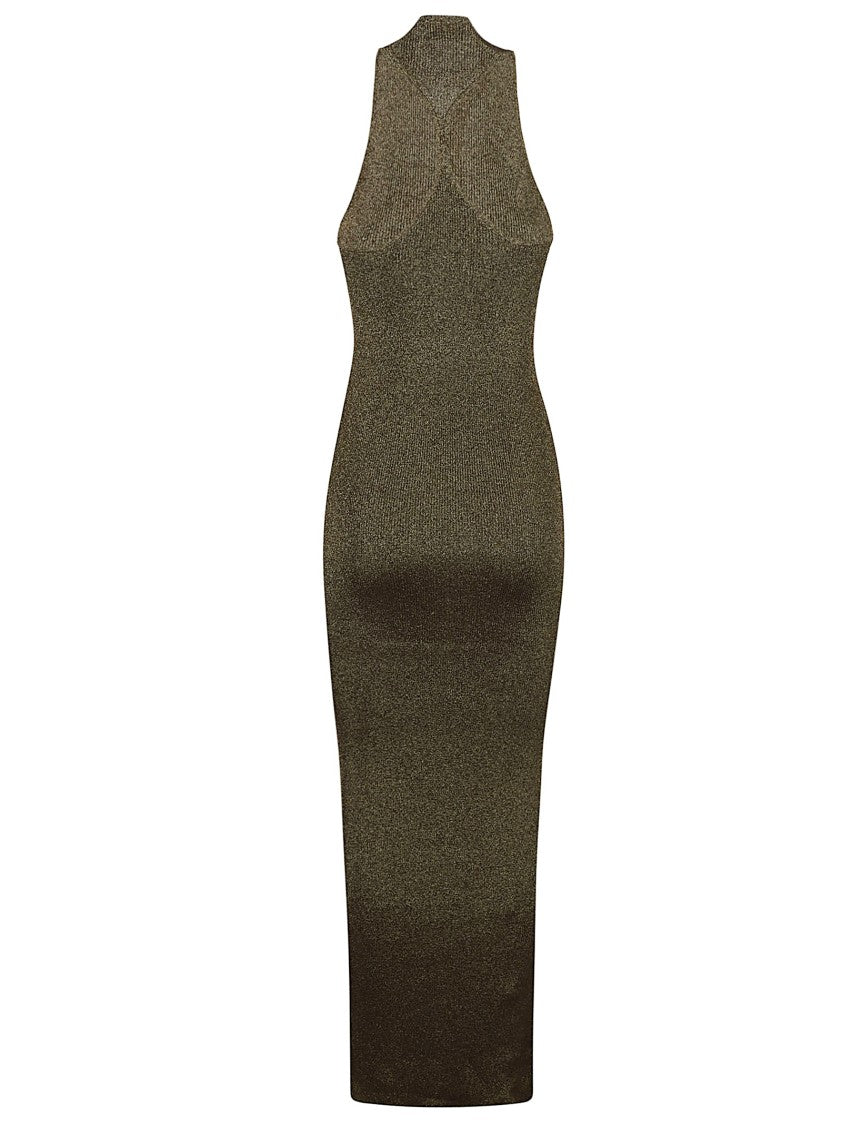 Saint Laurent Maxi Dress With High Neckline