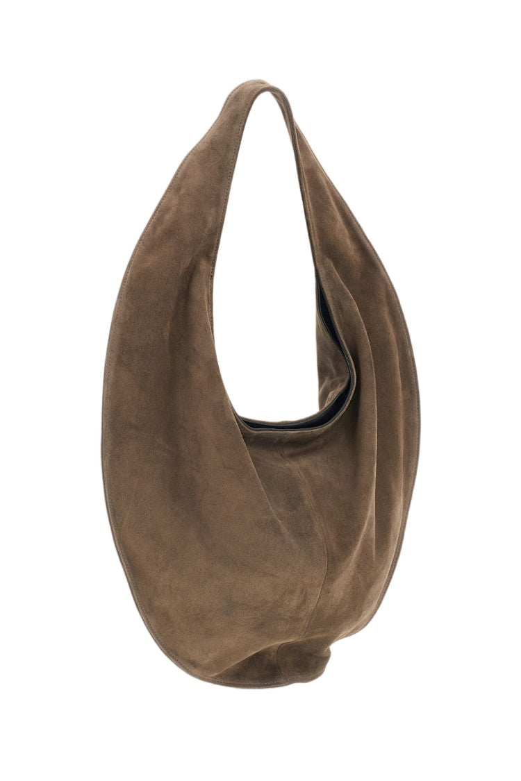 Maeden Brown Market Rounded Suede Tote Bag