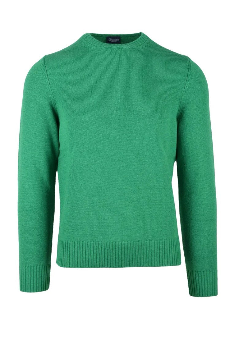 Drumohr Crew Neck Cashmere Sweater - Green
