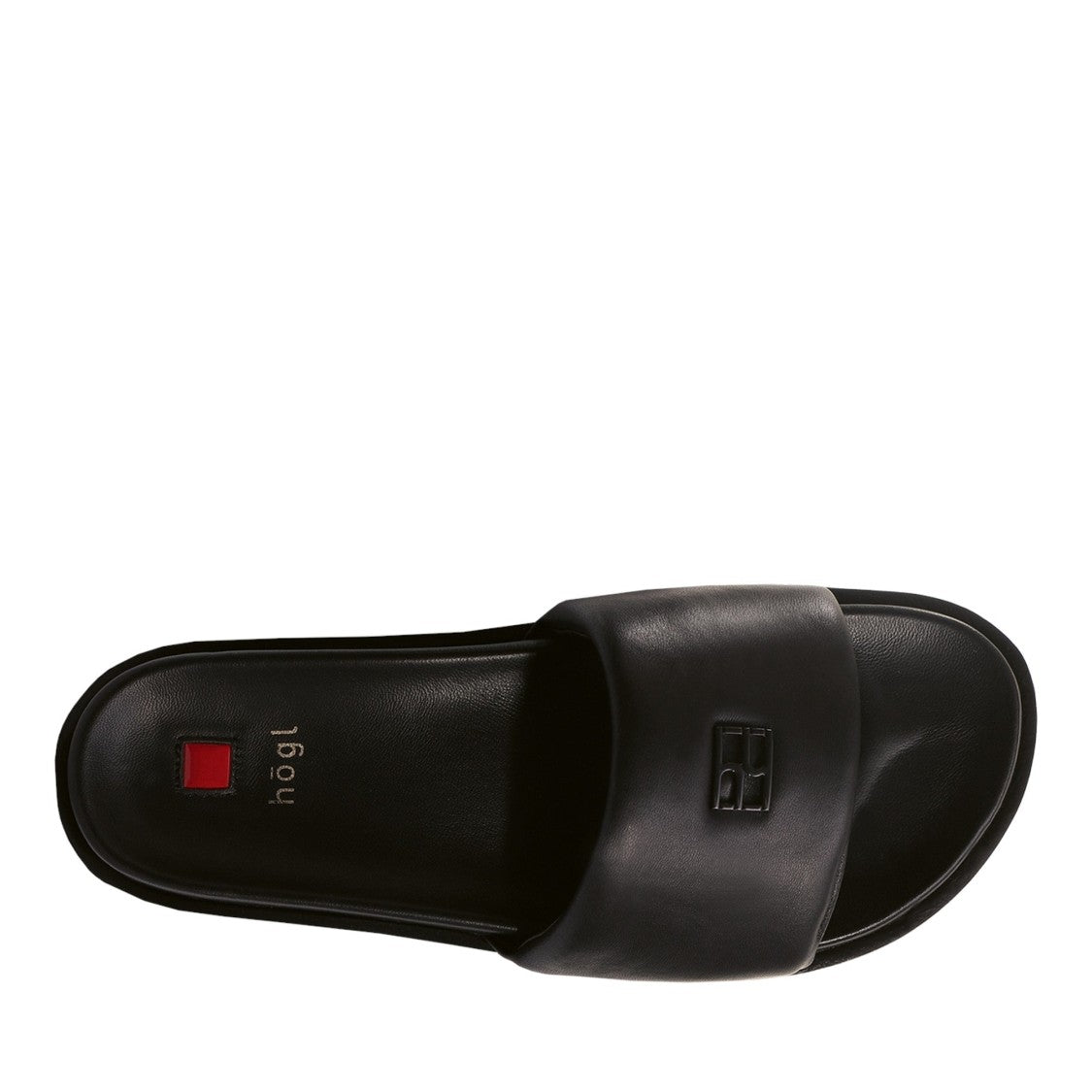 Högl Black Brenda Logo Leather Slides