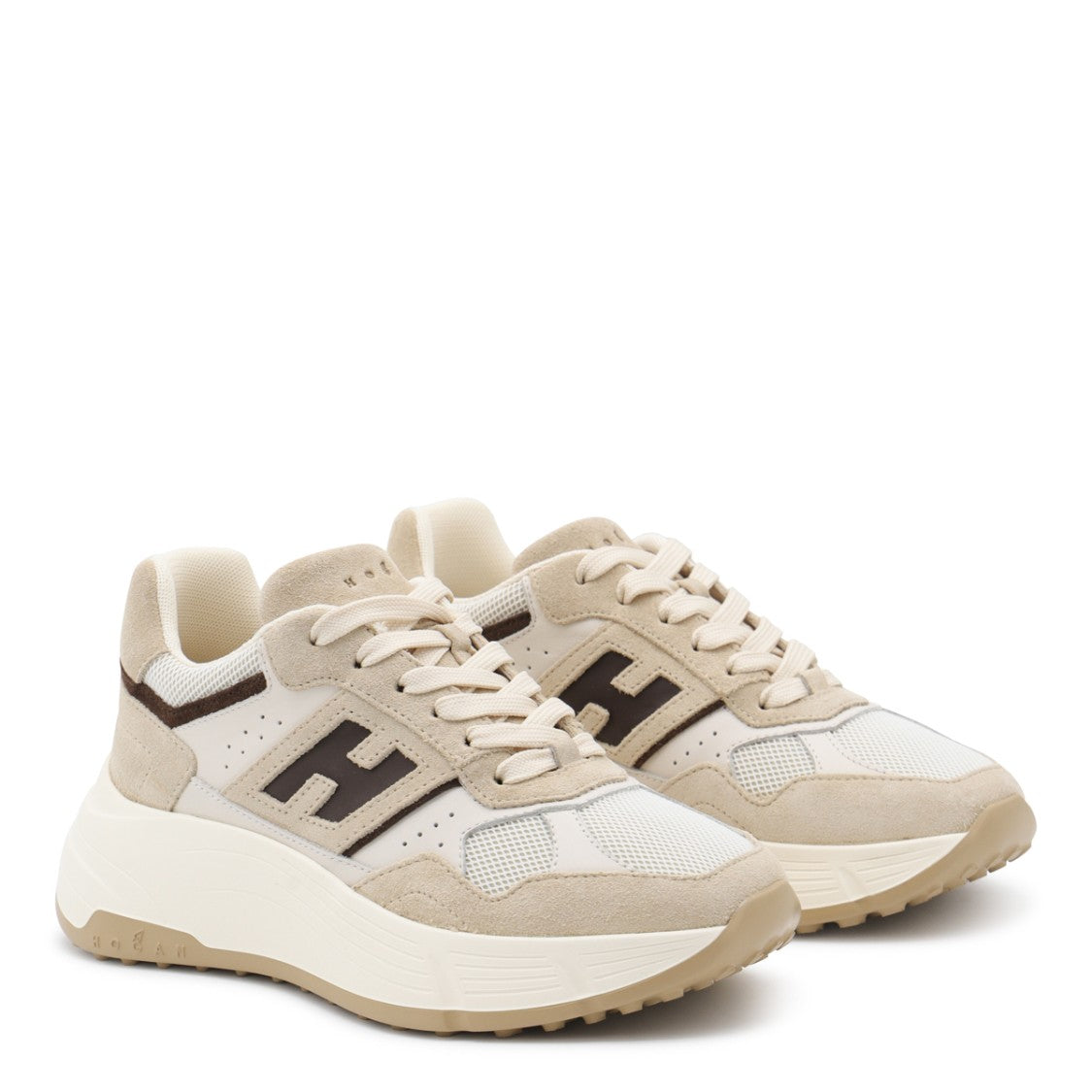 Hogan Beige Leather Sneakers