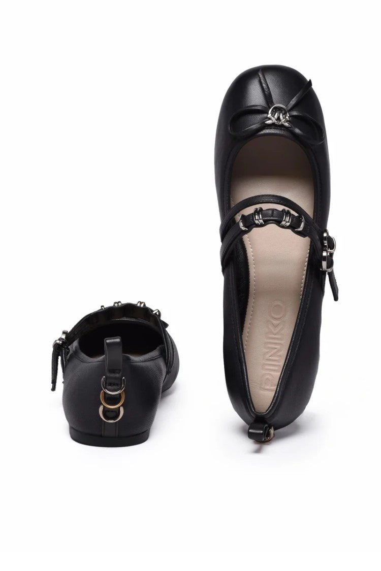Pinko Leather Ballerinas - Black