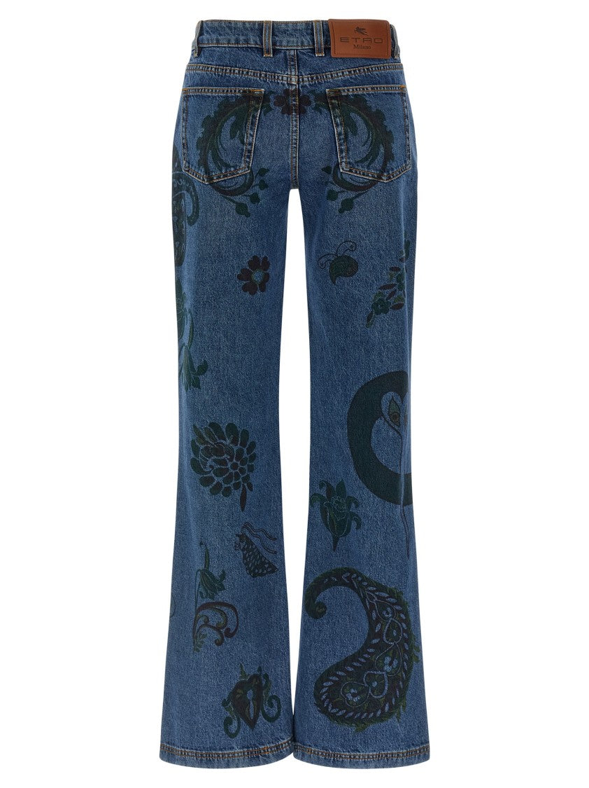 Etro Paisley Print Jeans