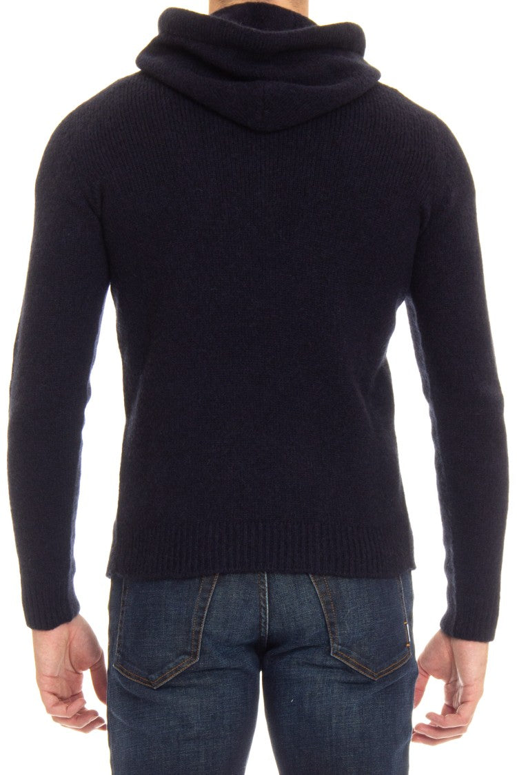 Roberto Collina Camel Wool Hooded Sweater