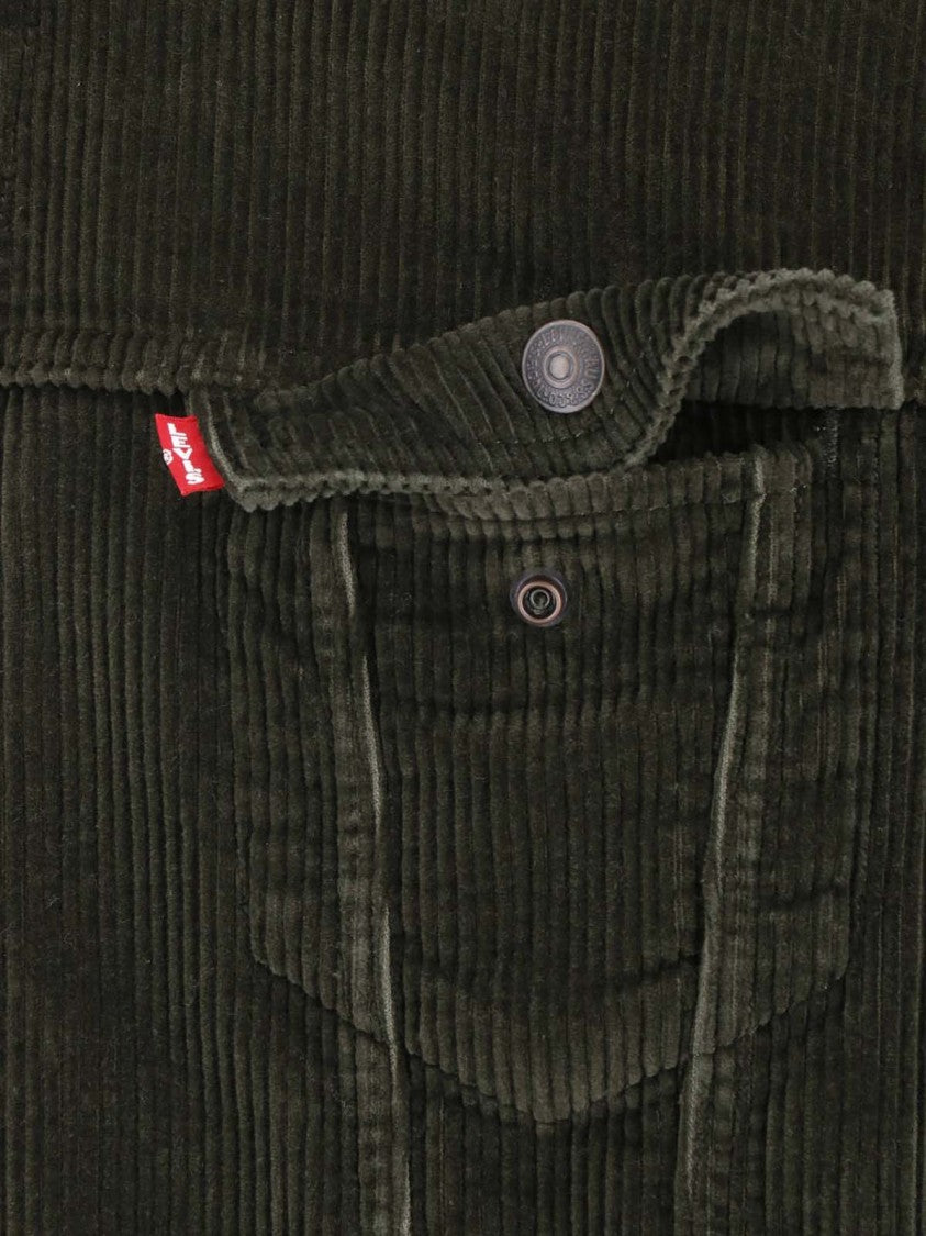 Levi's Strauss Green Corduroy Type Iii Trucker Denim Jacket