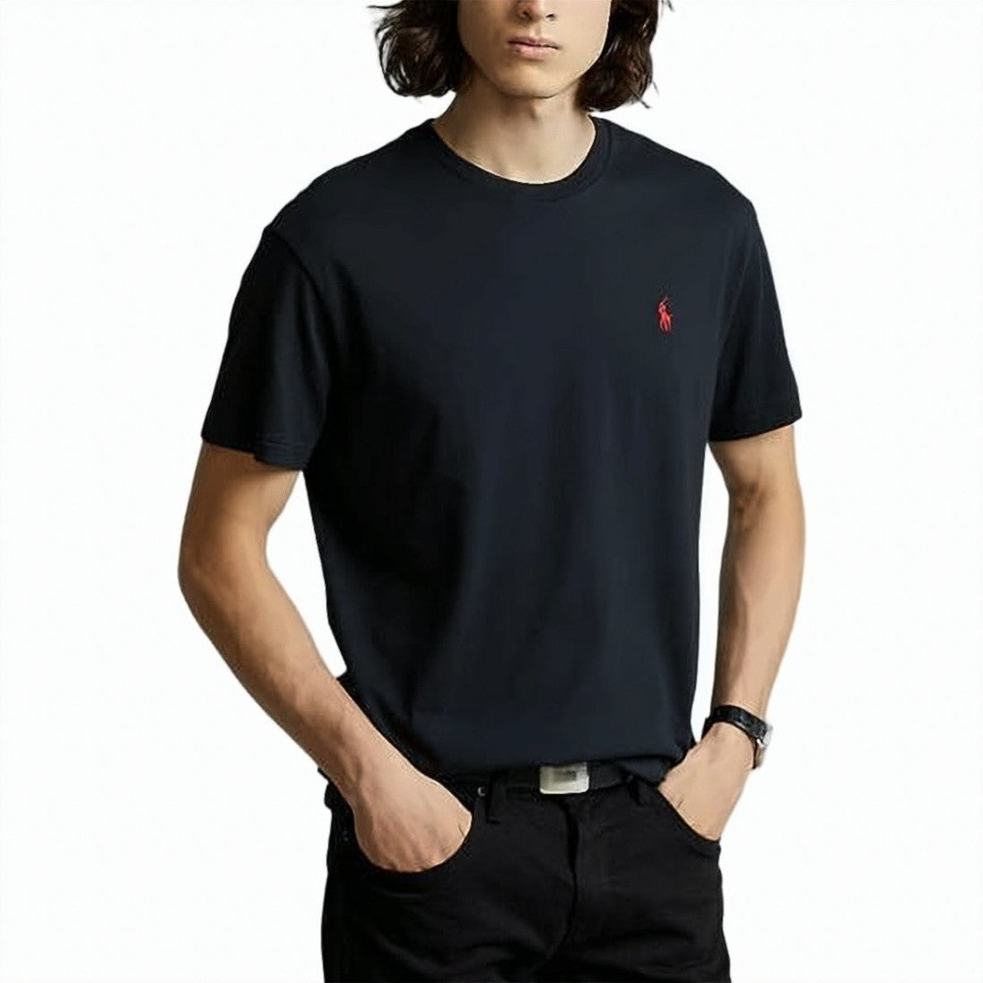 Polo Ralph Lauren Classic Crew Neck T-Shirt With Contrasting Logo Detail
