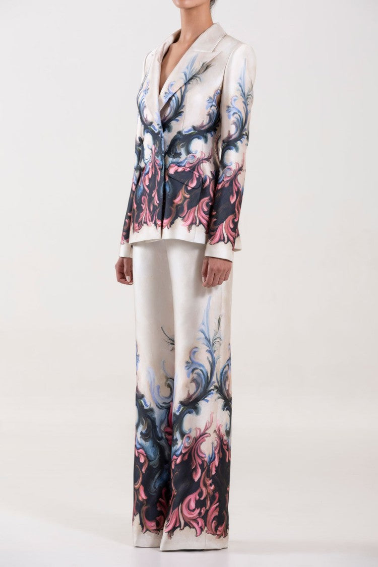 Saiid Kobeisy Mikado Pique Printed Jacket