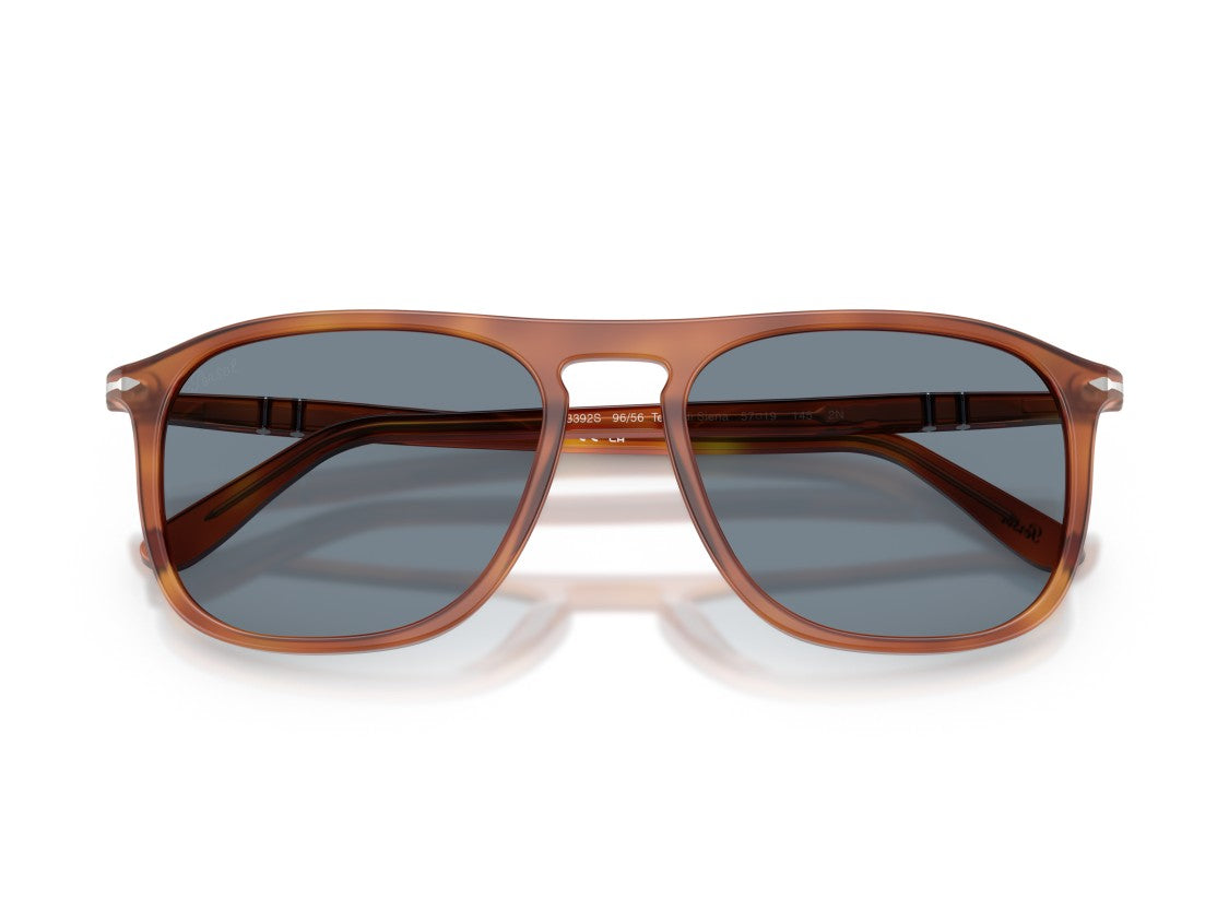 Persol Brown Translucent Acetate Square Sunglasses