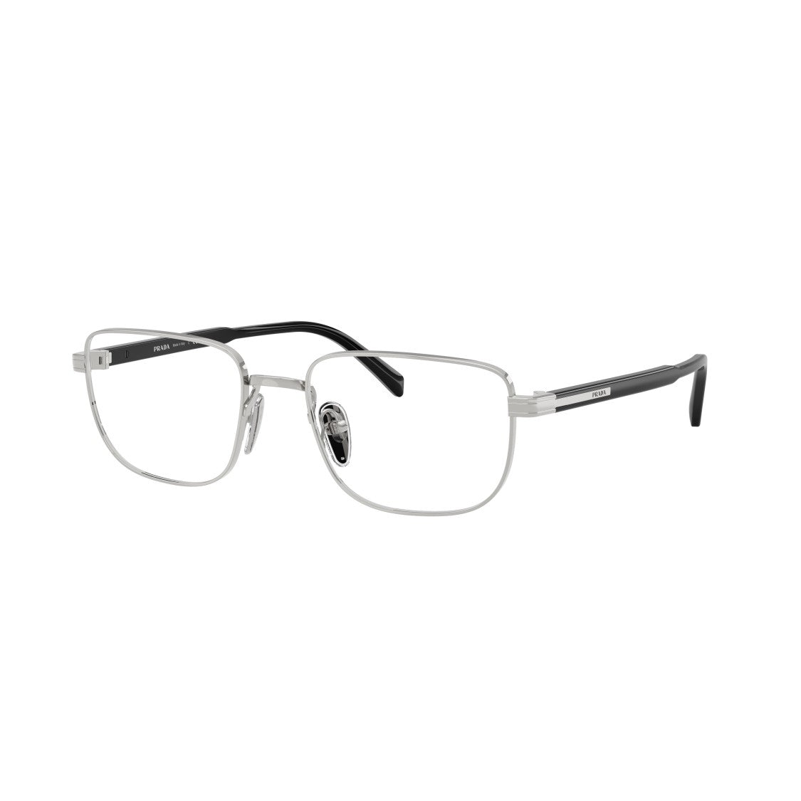 Prada 0Pr B51v Rectangular Aluminum Frame Eyeglasses