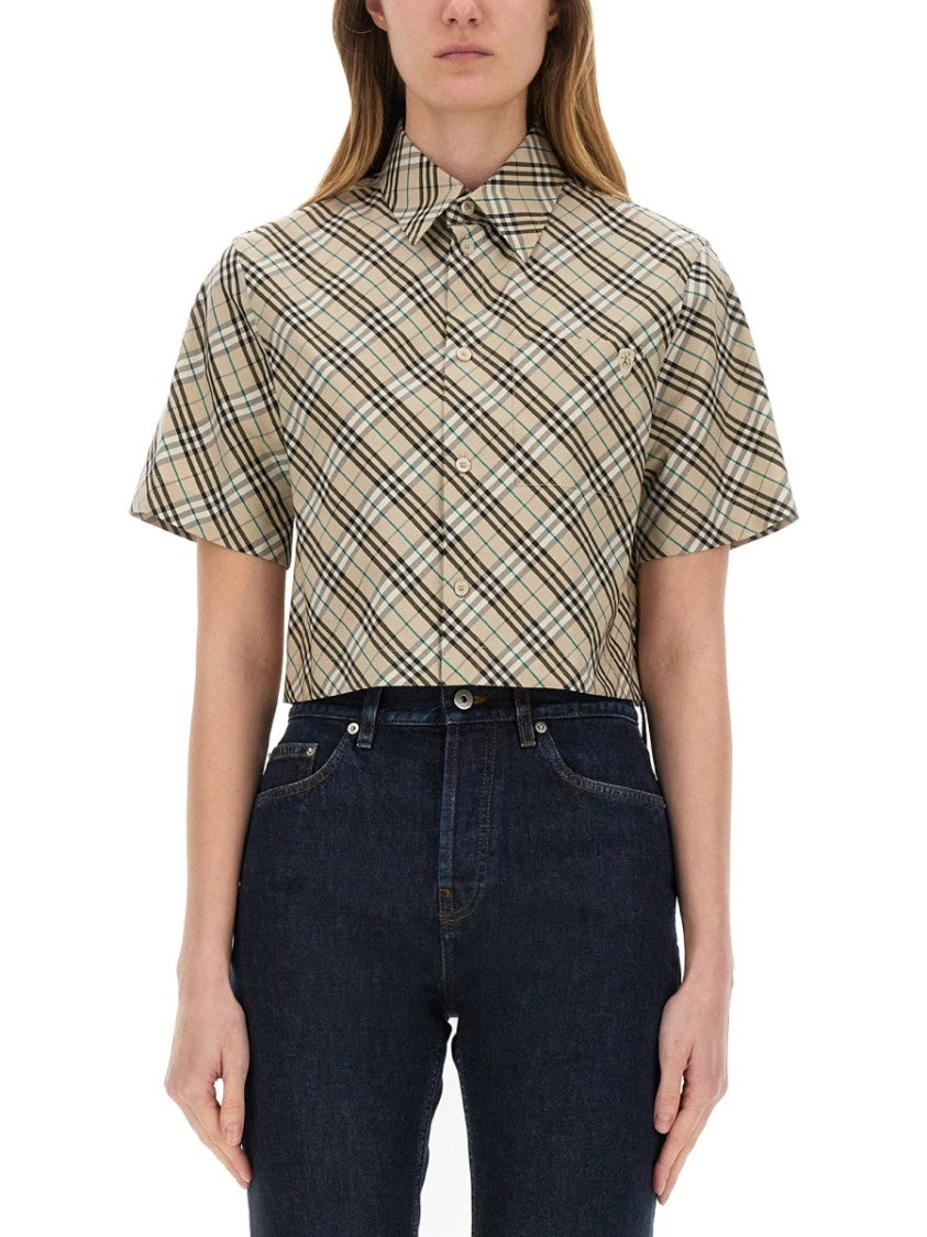 Burberry Classic Plaid Cropped Shirt