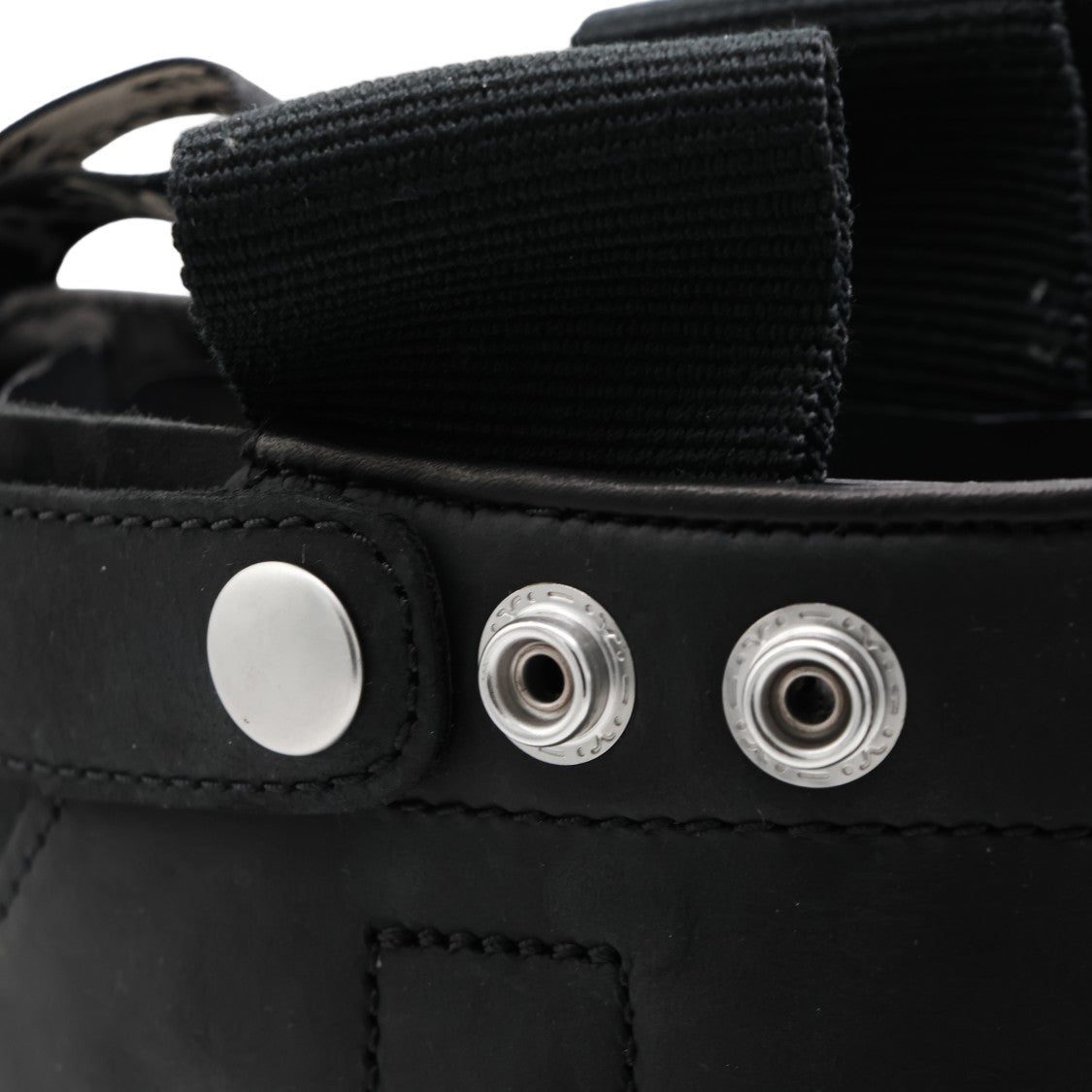 Dr. Martens X Rick Owens Matte Black Silver Snap Platform Boots