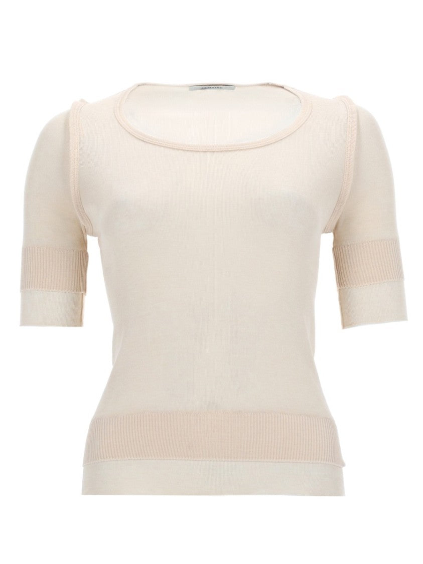 Lemaire Trompe L'oeil Viscose-Silk Round Neck Top