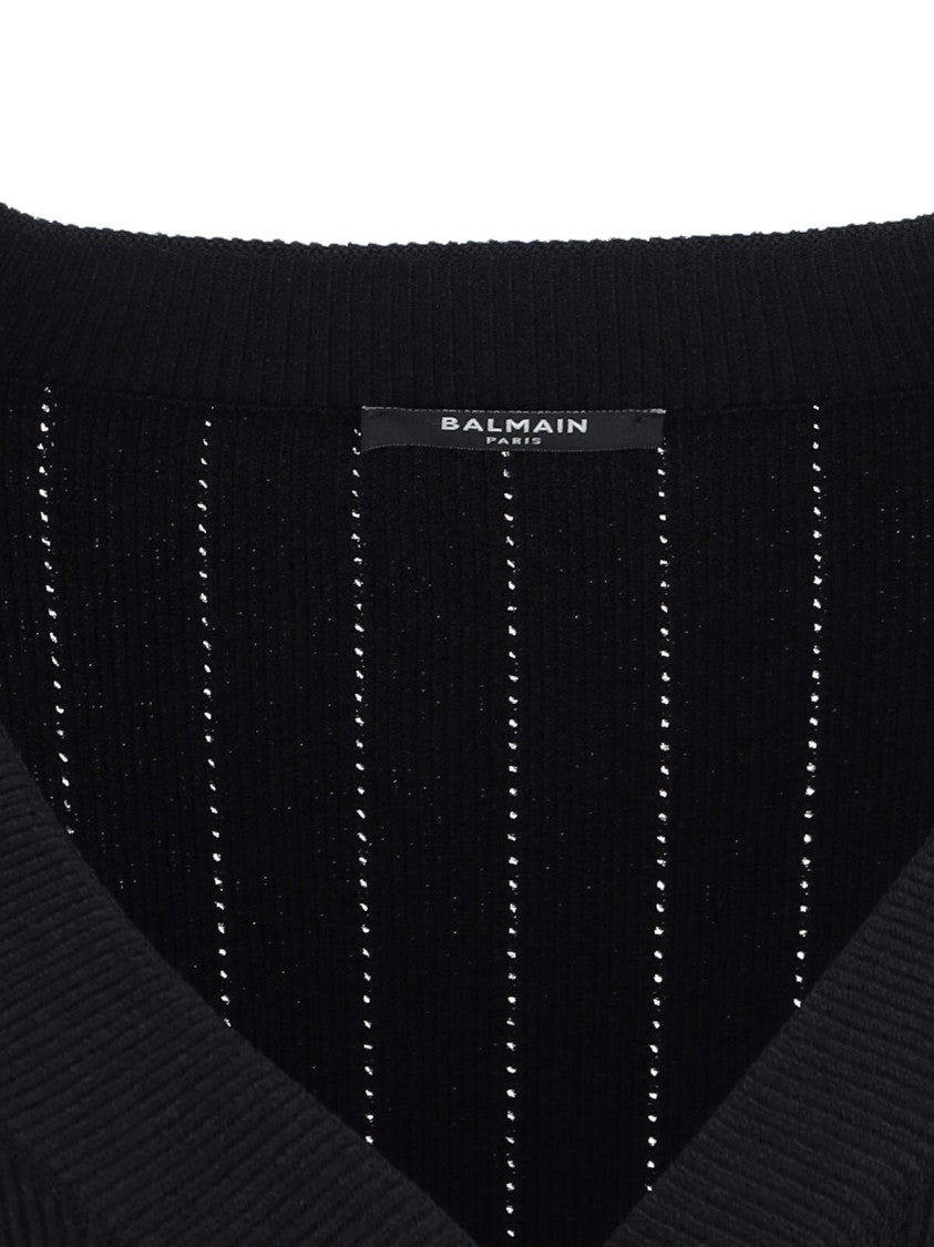 Balmain Crop Cardigan – Black