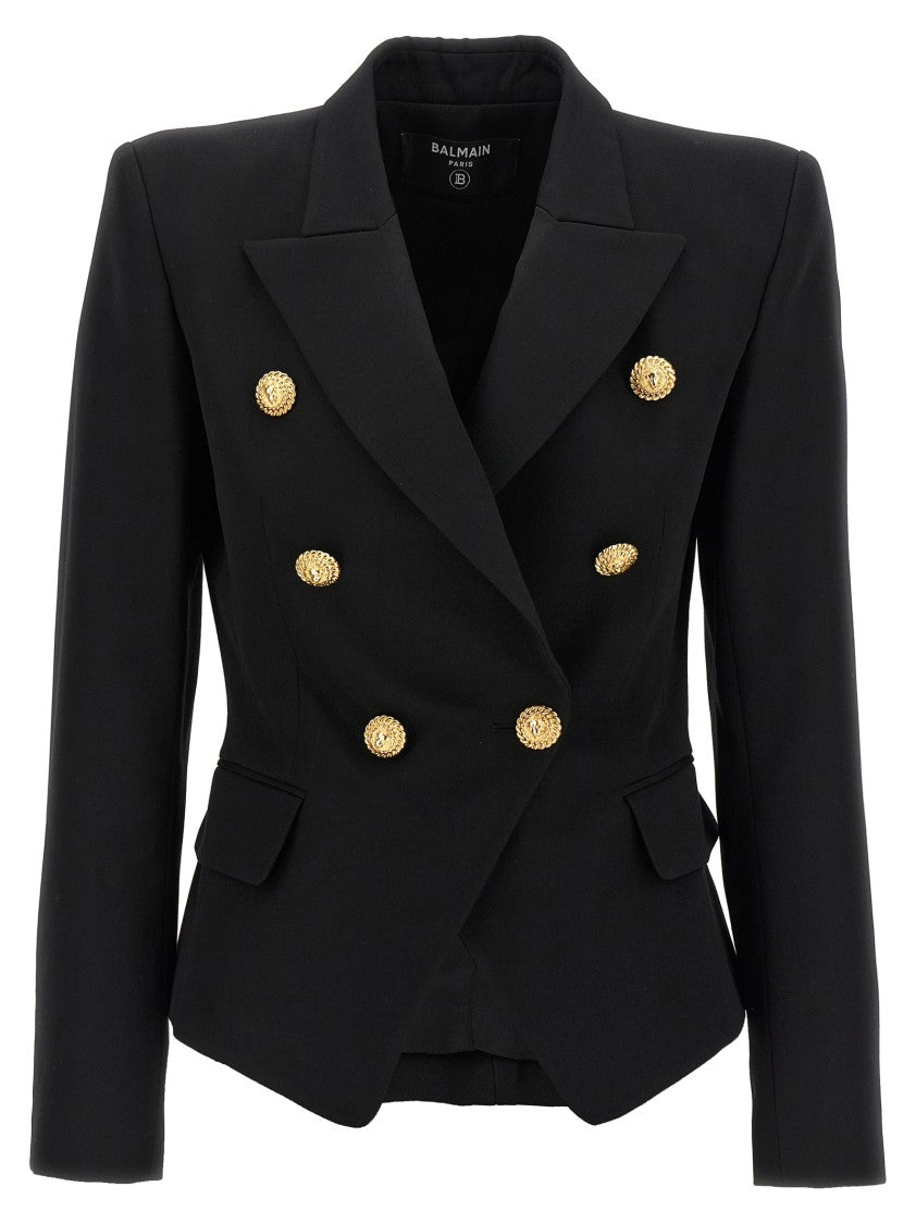 Balmain Double-Breasted Wool Blazer