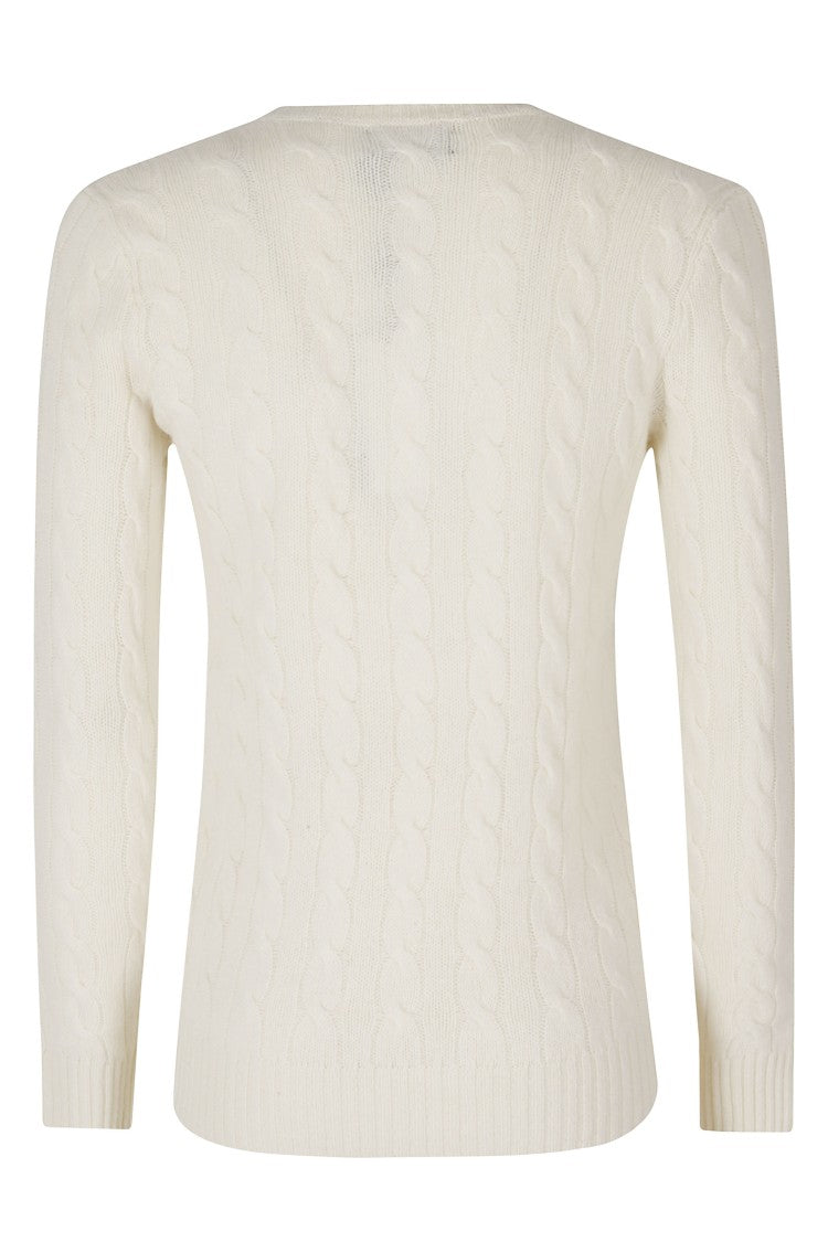 Polo Ralph Lauren Classic Cable Knit V-Neck Pullover Sweater