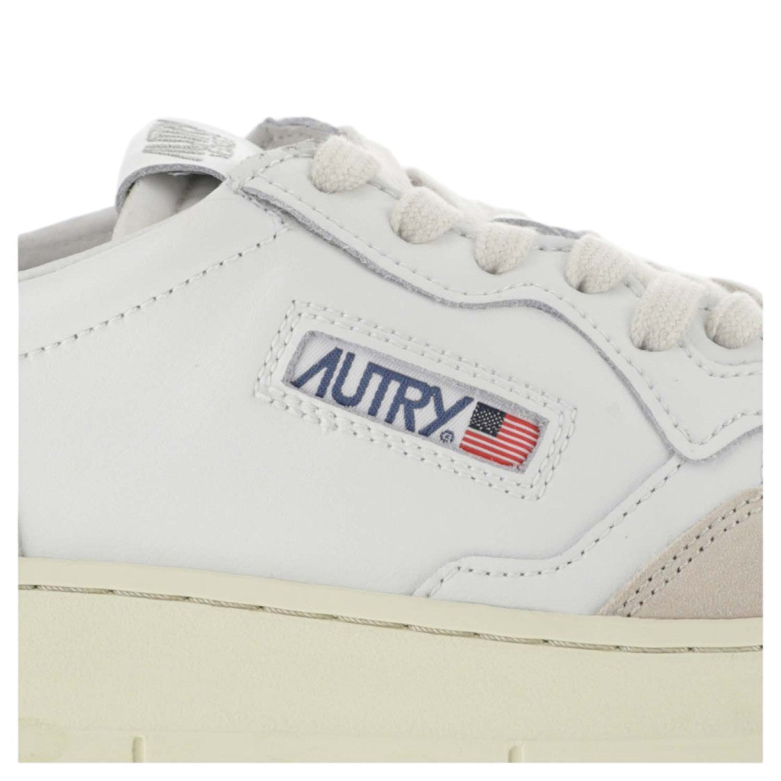 Autry Perforated Leather Sneakers With Suede Inserts And Rubber Sole