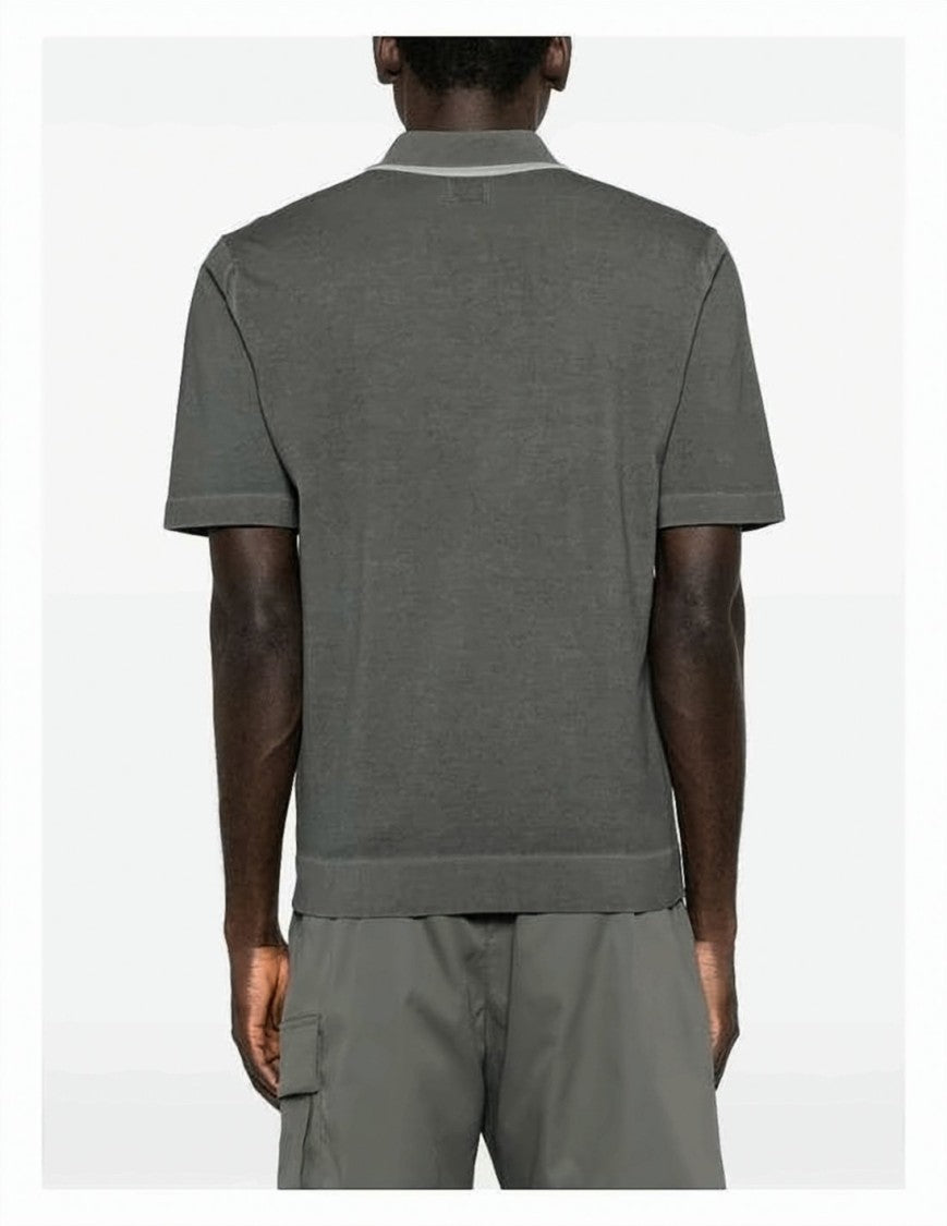 C.P. Company Classic Short-Sleeved Polo Shirt With Ribbed Cuffs