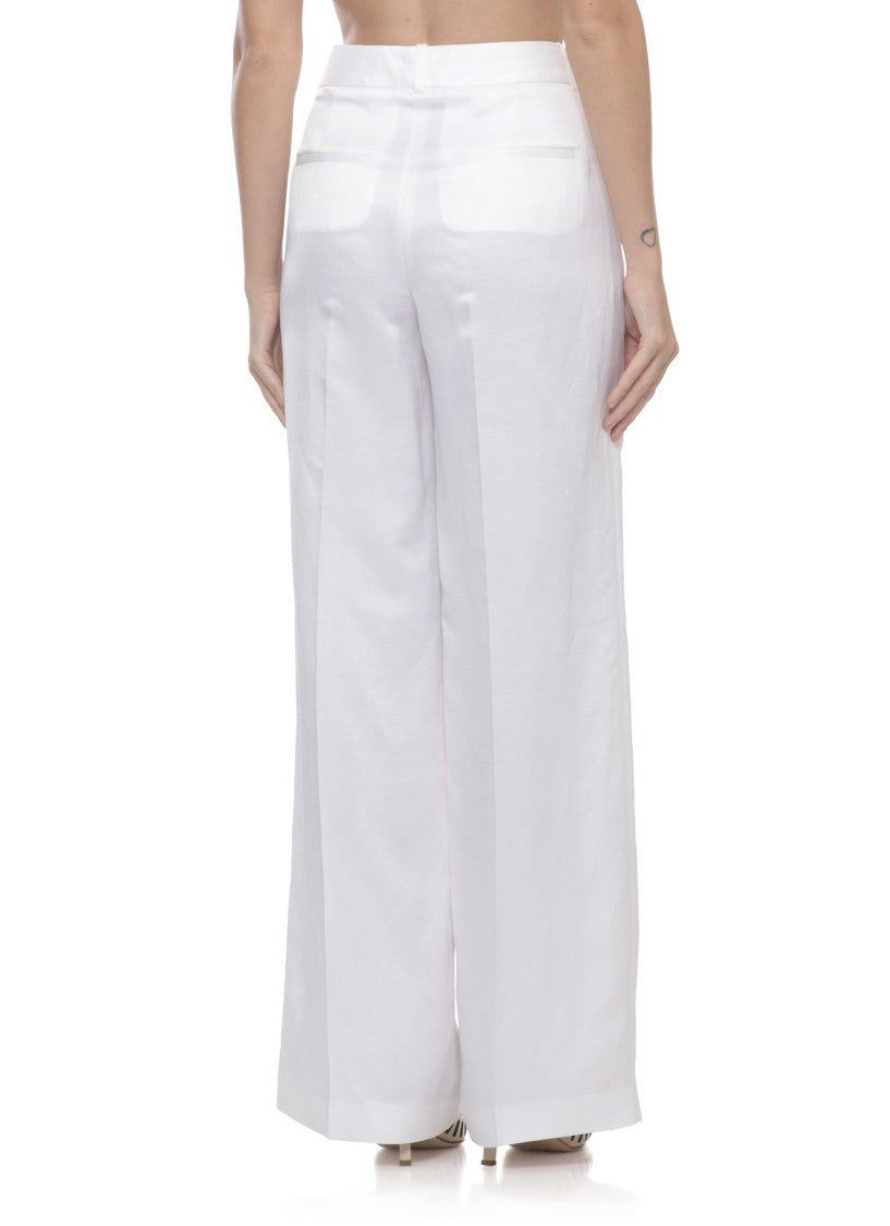 Peserico Linen Straight-Leg Pants