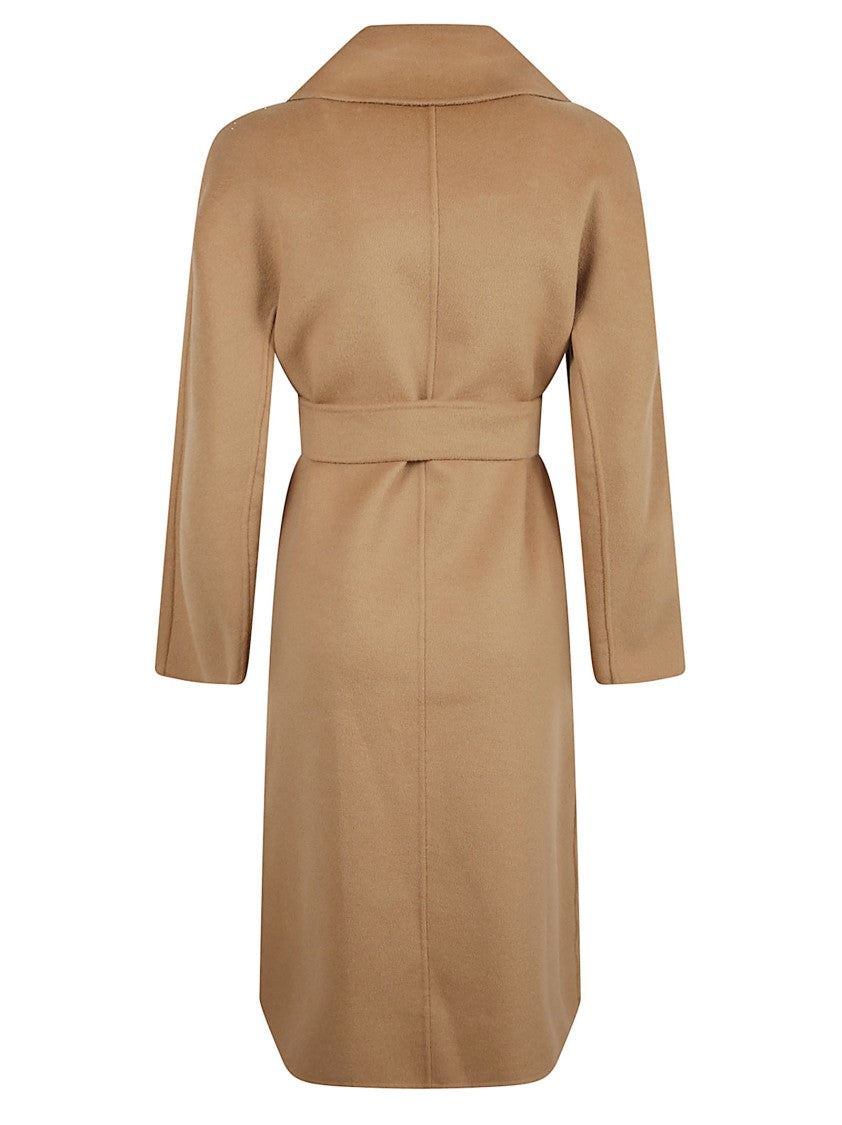 Max Mara Classic Wrap Coat With Wide Lapel