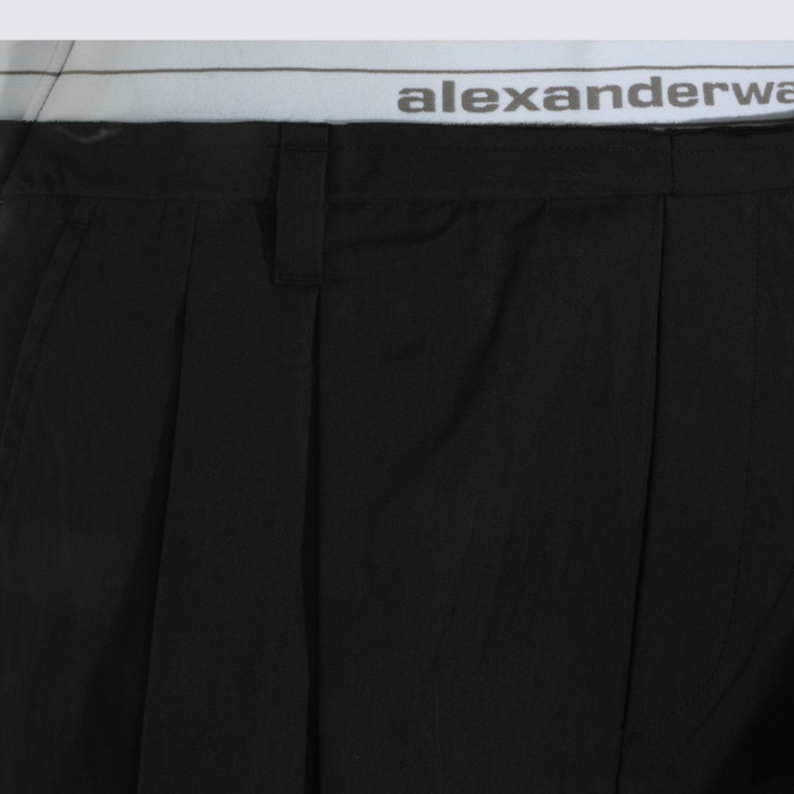 Alexander Wang Tailored Black Shorts With Contrasting Waistband
