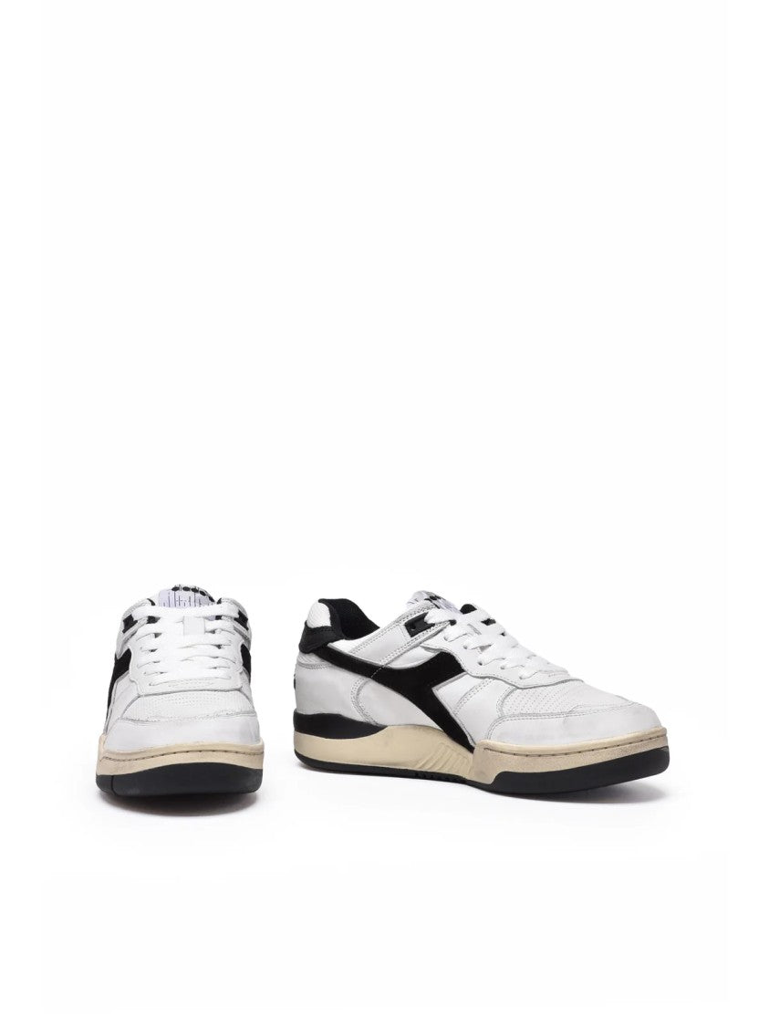 Diadora Heritage White Black Leather B.560 Sneakers