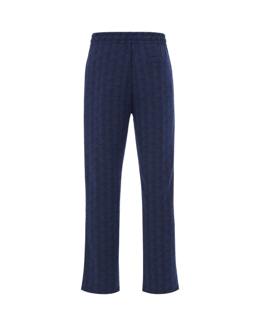 Lacoste Jacquard Monogram Straight-Leg Pants