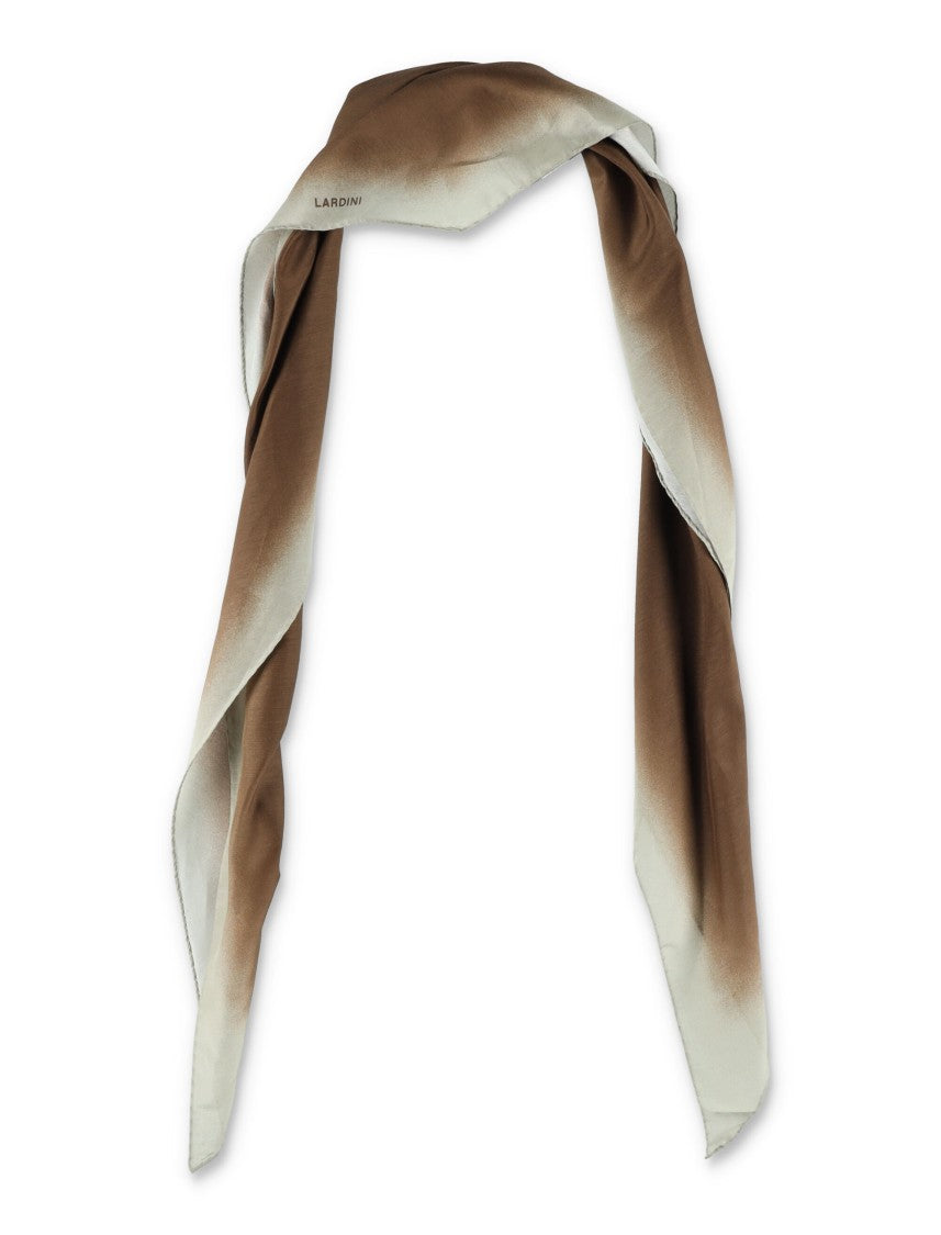 Lardini Cotton Silk Geometric Gradient Scarf