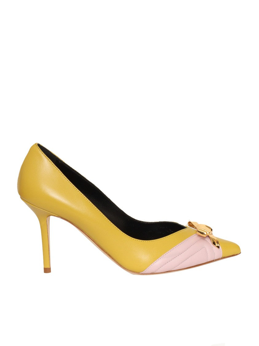 Elisabetta Franchi Yellow Leather Pumps