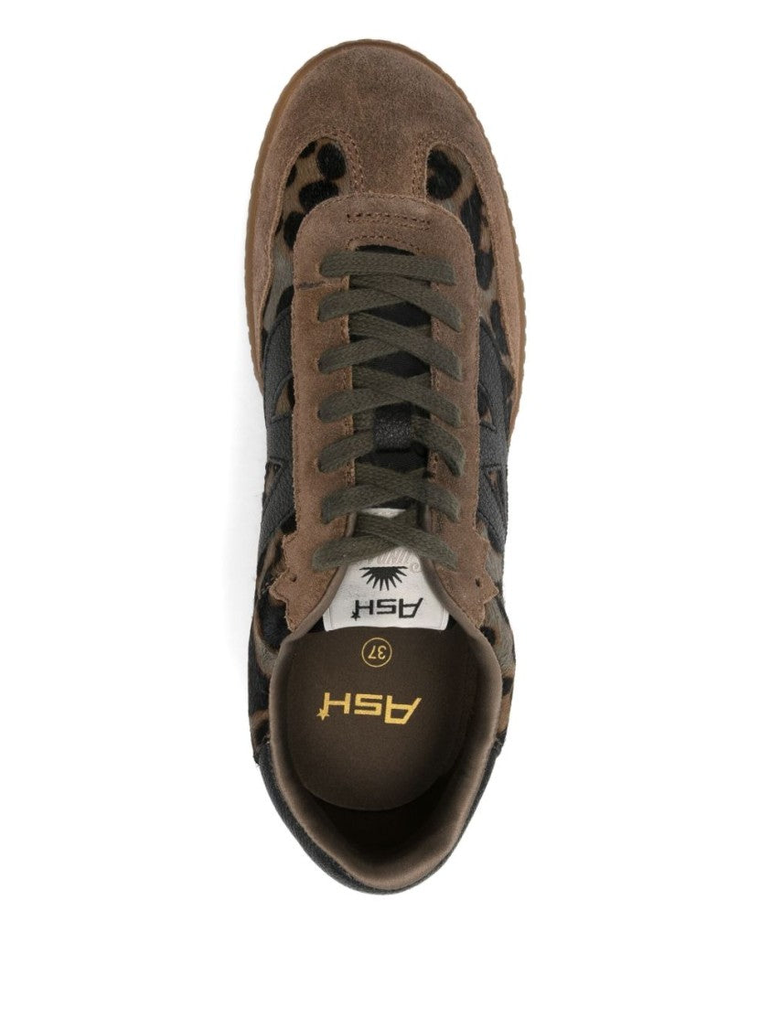 Ash Brown Suede And Leopard Print Ash Sneakers