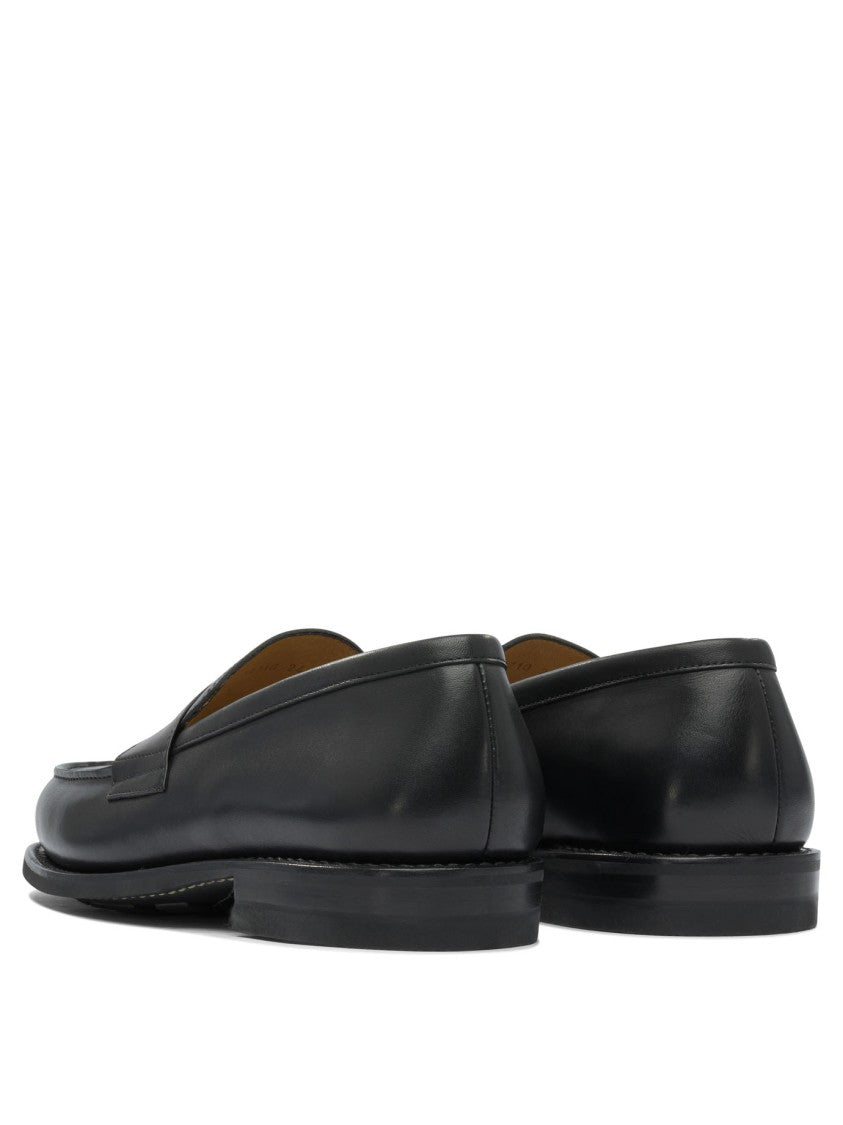 Paraboot Penny Strap Black Leather Loafers