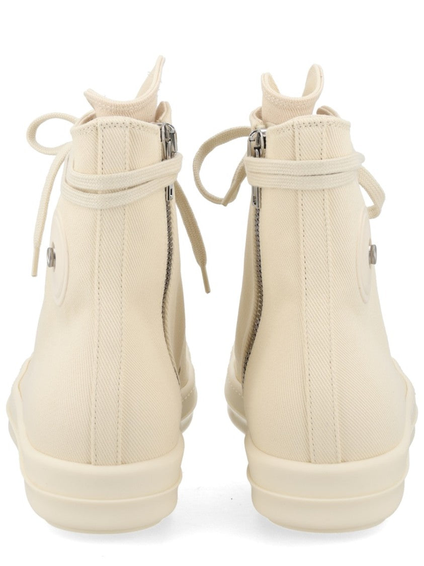 Drkshdw By Rick Owens High-Top Monochromatic Cotton Denim Sneakers