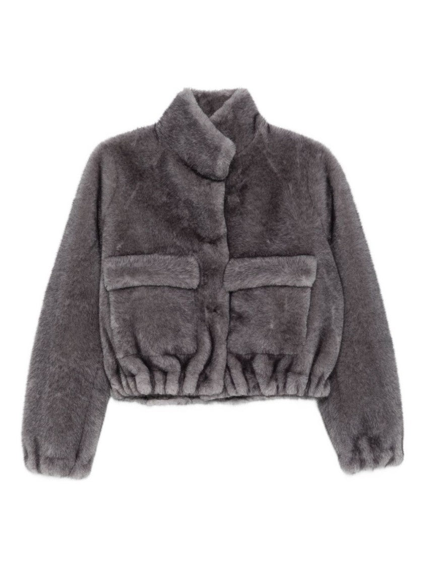 Valentini 1972 Cropped Plush Faux Fur Coat
