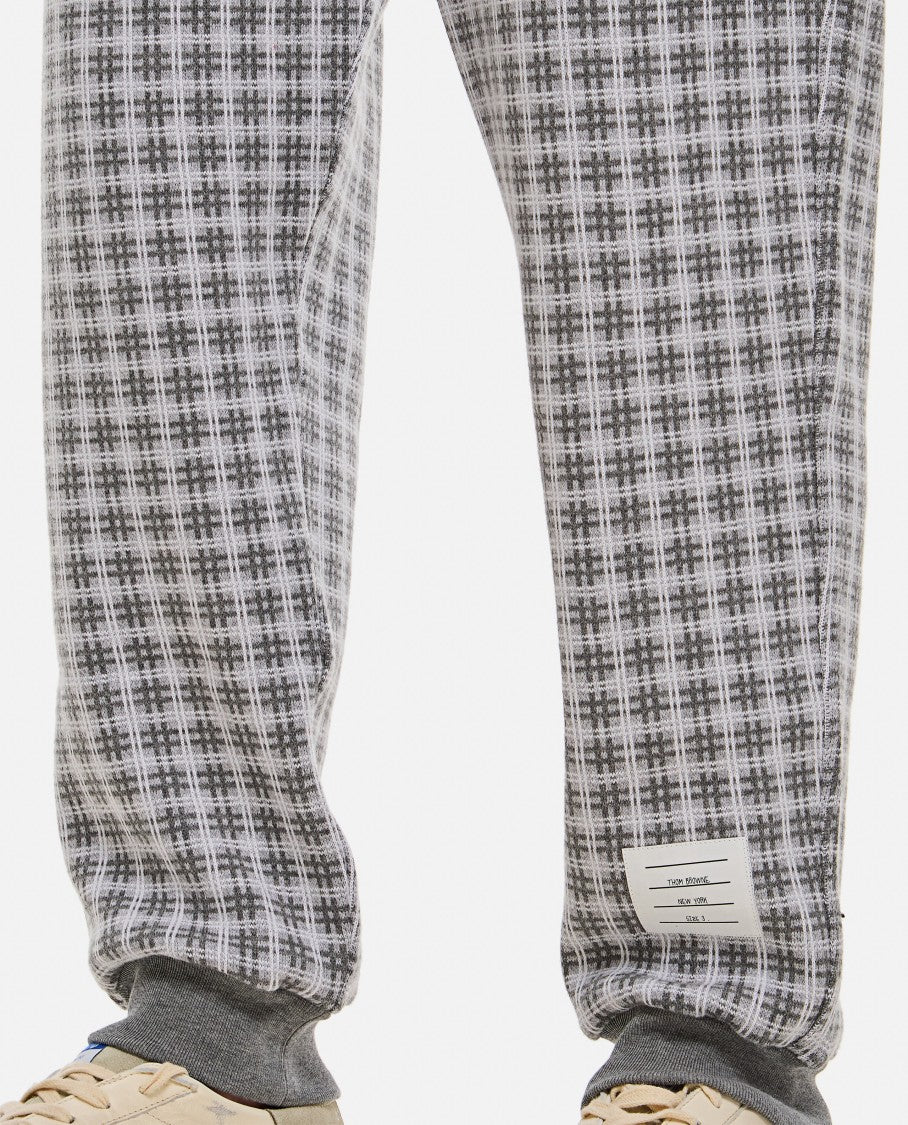 Thom Browne Check 4 Bar Cotton Sweatpants