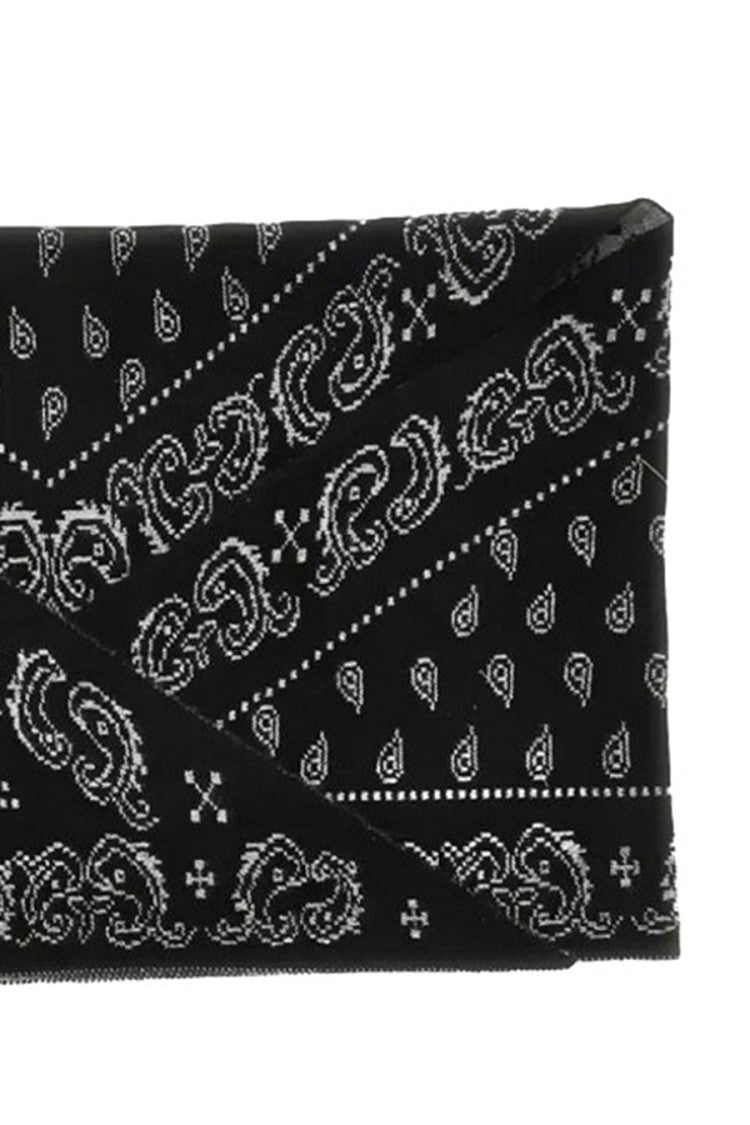 Guest In Residence Black Wild Rag Paisley-Print Cashmere Scarf