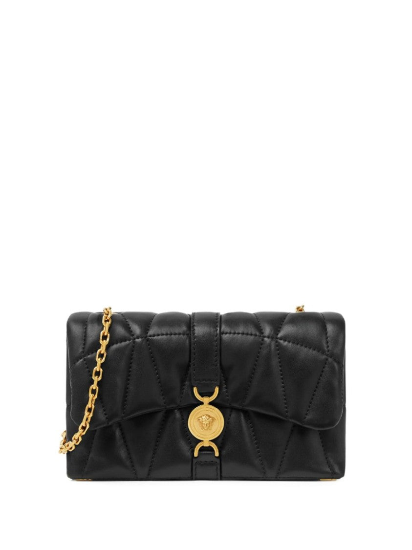 Versace Quilted Black Shoulder Bag