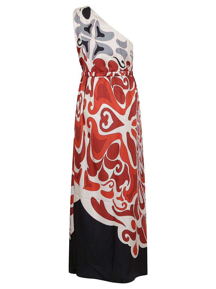 La Double J One-Shoulder Maxi Dress In Silk