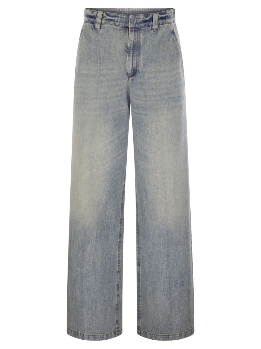 Brunello Cucinelli Soft Denim Low-Slung Trousers