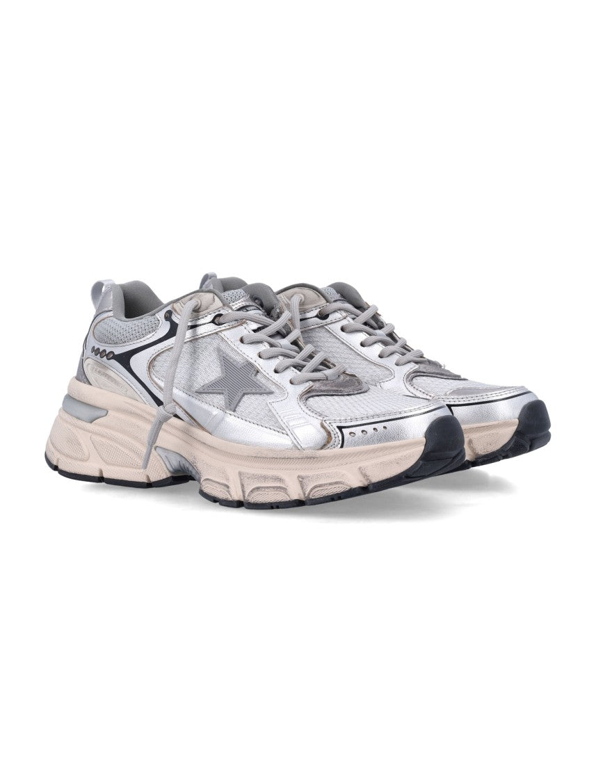 Golden Goose Lightstar Mesh Laminated Leather Chunky Sneakers