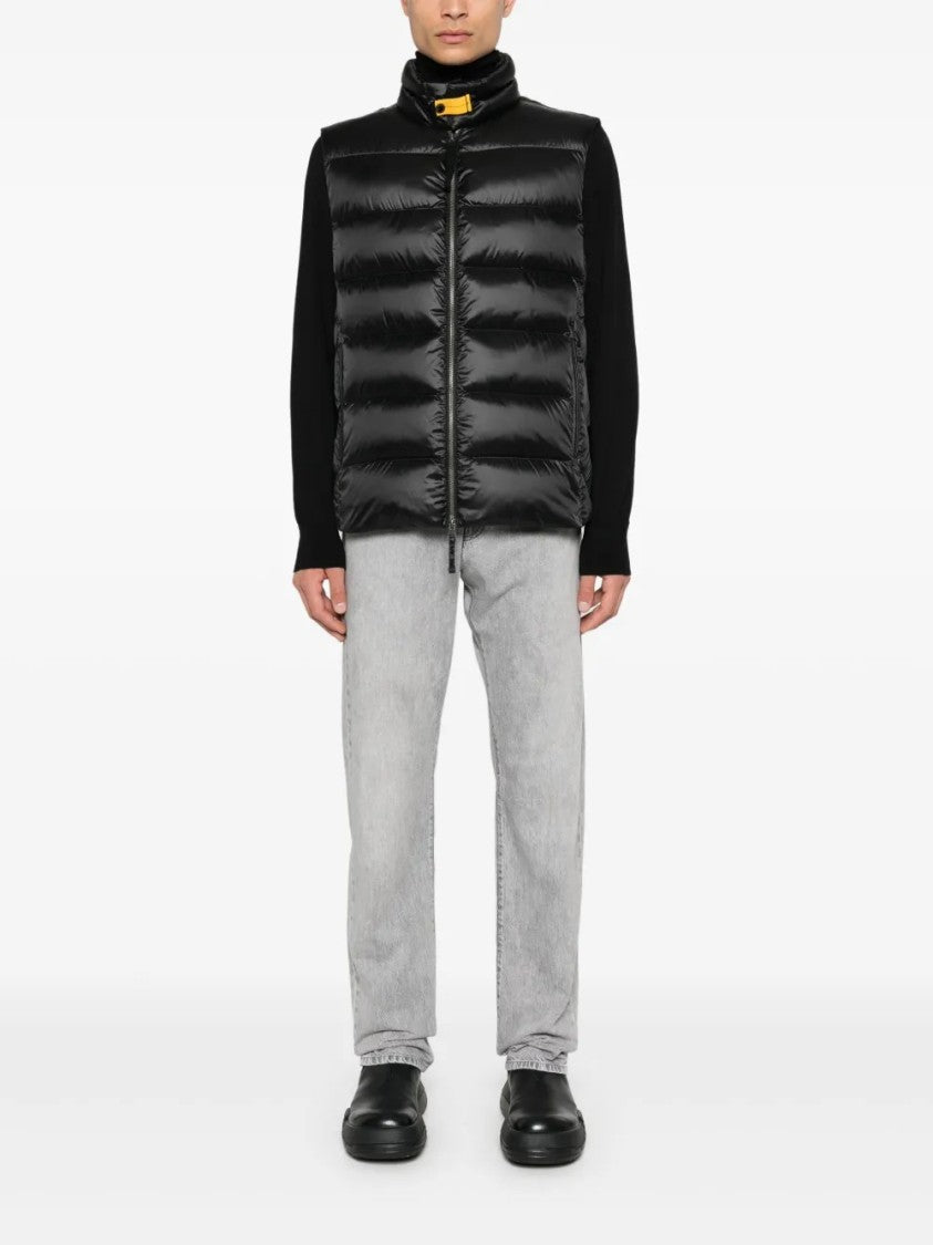 Parajumpers Sleeveless Puffer Vest With High Collar