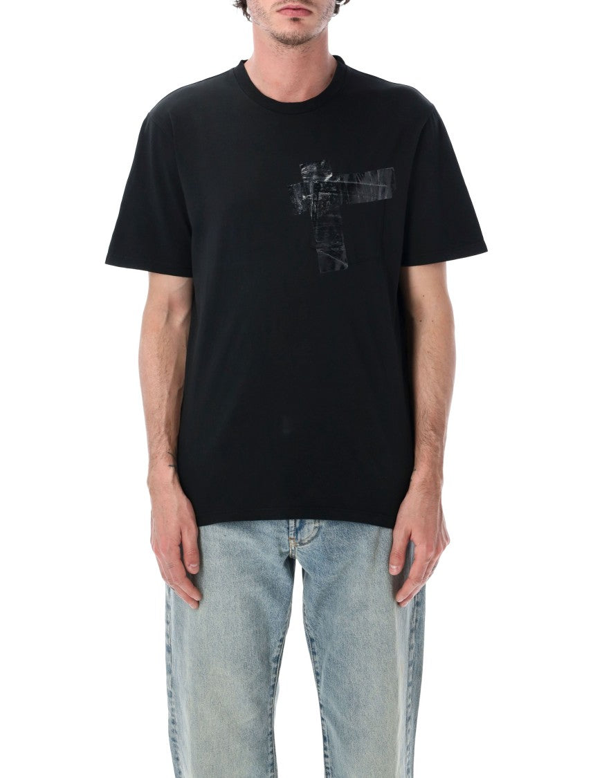 Maison Margiela Black Abstract Tape Cotton T Shirt